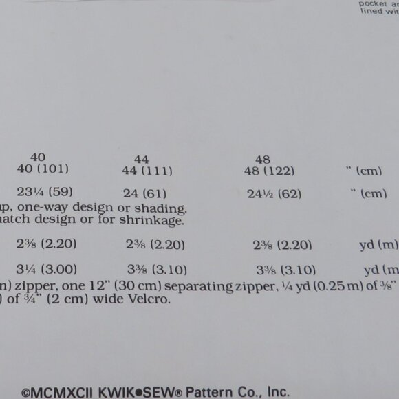 Kwik Sew 2198 SPORTS VEST unisex lots of pockets UNCUT Clothing pattern - Picture 5 of 5